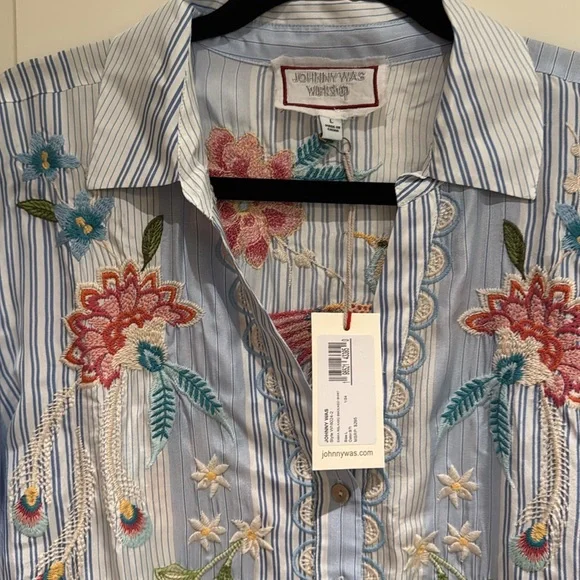 Johnny Was Silk Blouse - Picture 3 of 6